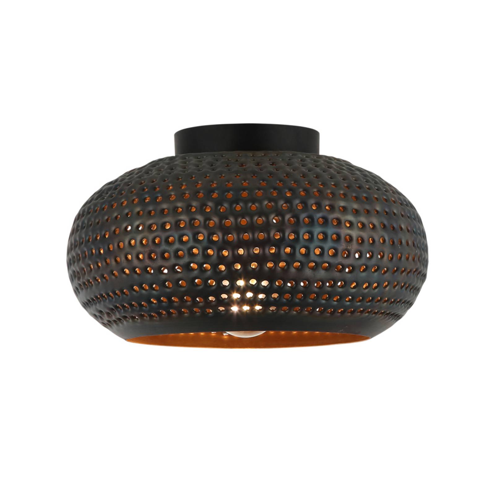 Deckenlampe Fori, Ø 35 cm, braun, Metall von Freelight
