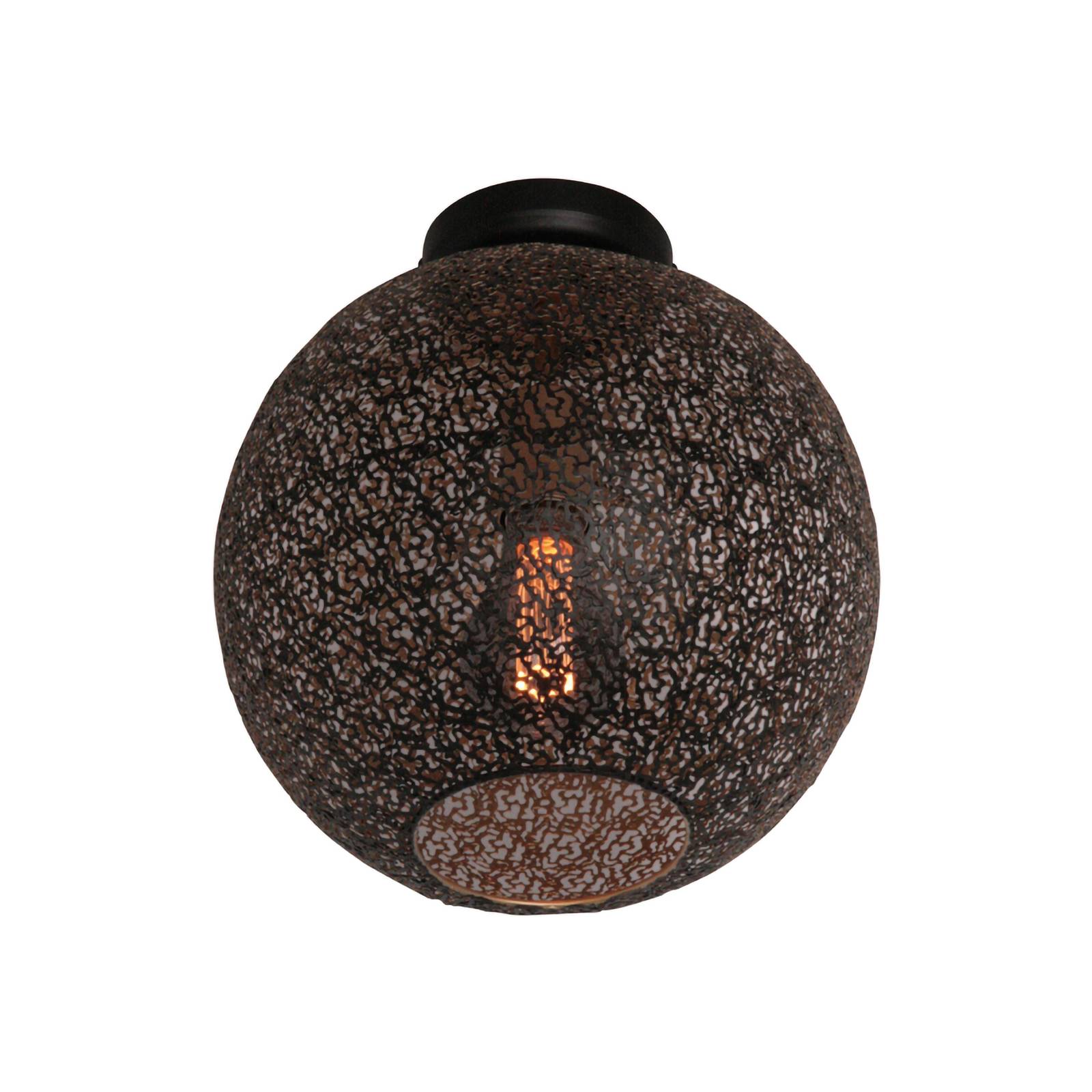 Deckenlampe Oronero, Ø 30 cm, schwarz/goldfarben, Metall von Freelight
