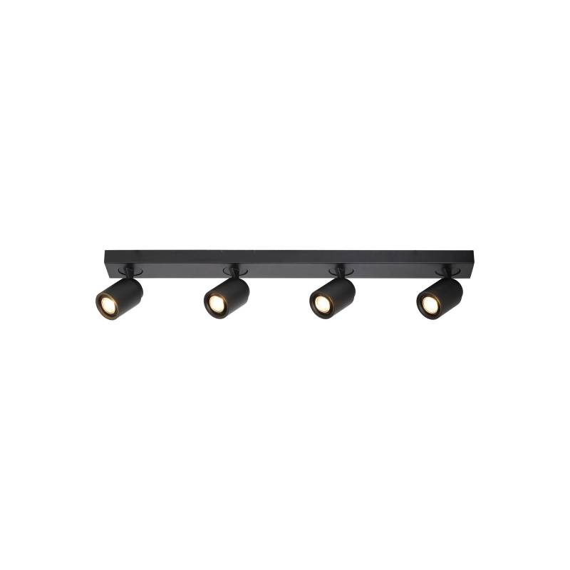 Deckenstrahler Razza, schwarz, Länge 82 cm, 4-flg., Metall von Freelight