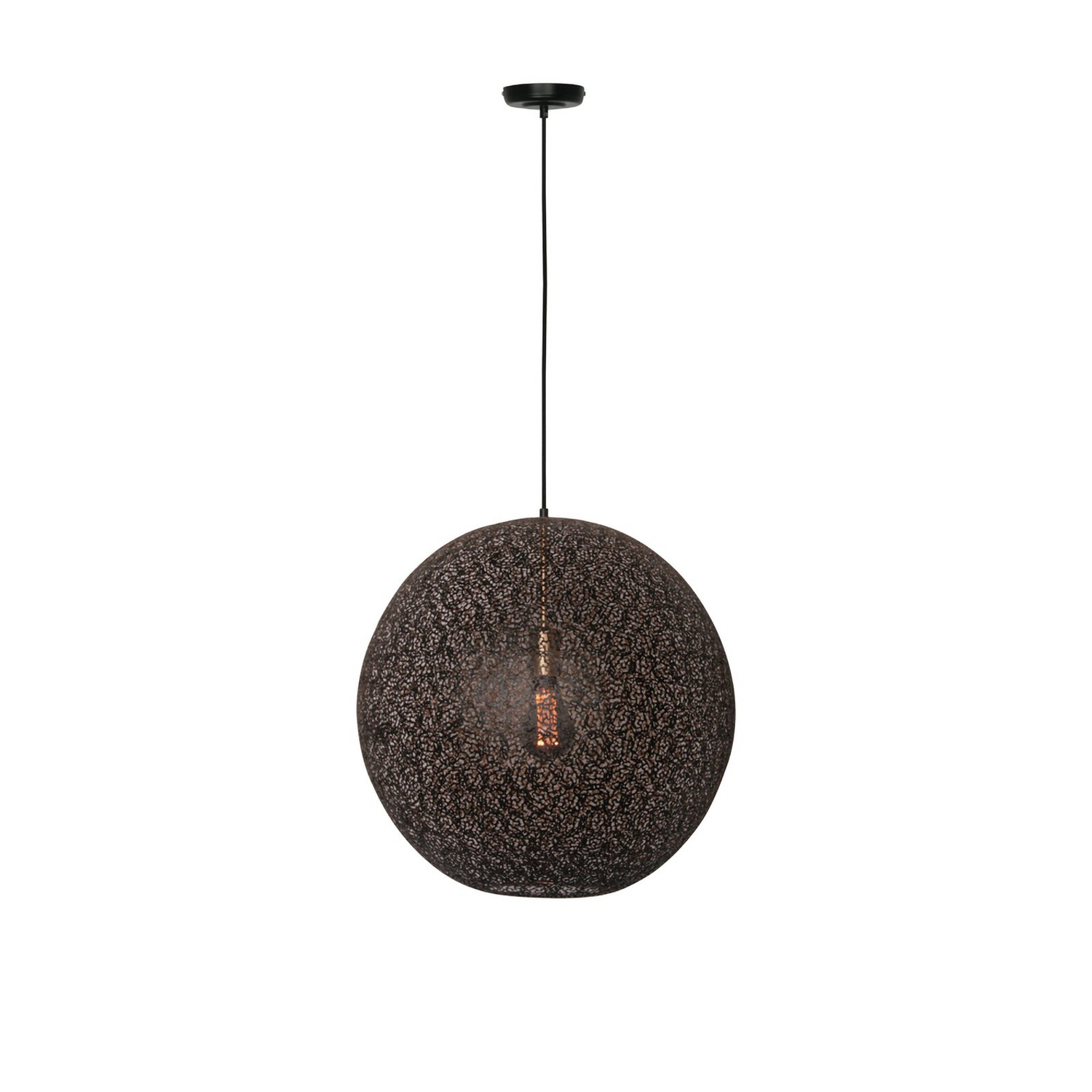 Freelight Hängelampe Pendelleuchte Oronero Schwarz Gold Metall ø 50 Cm Lampe B-Ware von Freelight