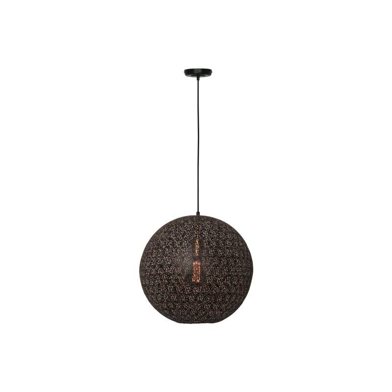Hängelampe Oronero, Ø 40 cm, schwarz/gold, Metall von Freelight