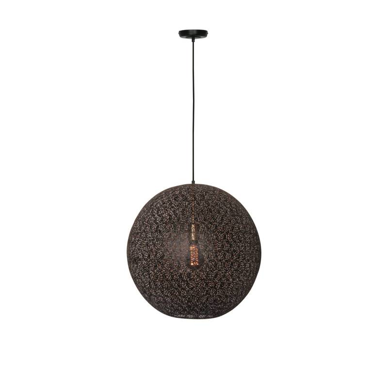 Hängelampe Oronero, Ø 50 cm, schwarz/gold, Metall von Freelight