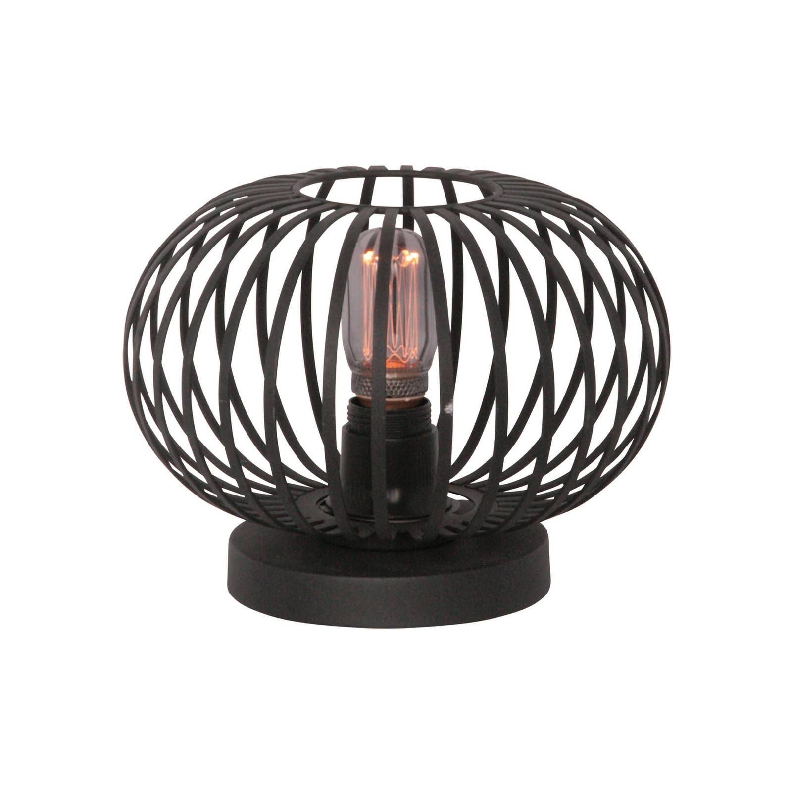 Tischlampe Aglio, Ø 25 cm, schwarz, Metall von Freelight