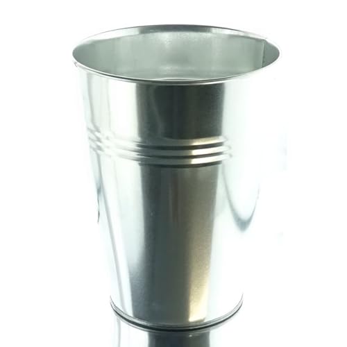 Nature Trends Vase Silberfarben hoch & verzinkt Ø 22 x 30 cm - Metall von Freese