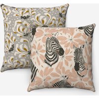 Zebra - Pillow | Jungle Design Different Front+Back Throw Pattern Animal Zebra - Pillow | Jungle Design Different Front+Back Throw Pattern Animal von Freestylebox