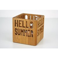 Teelichthalter Cubic Hello Summer von FreiformManufaktur