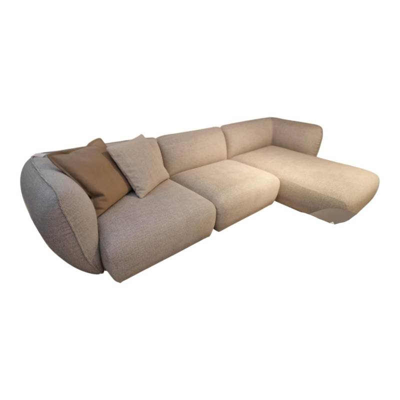 Ecksofa Mia Stoff Sahco Safire 4 0007 Creme Grau ohne Kissen Ecksofa Mia Stoff Sahco Safire 4 0007 Creme Grau ohne Kissen von Freifrau
