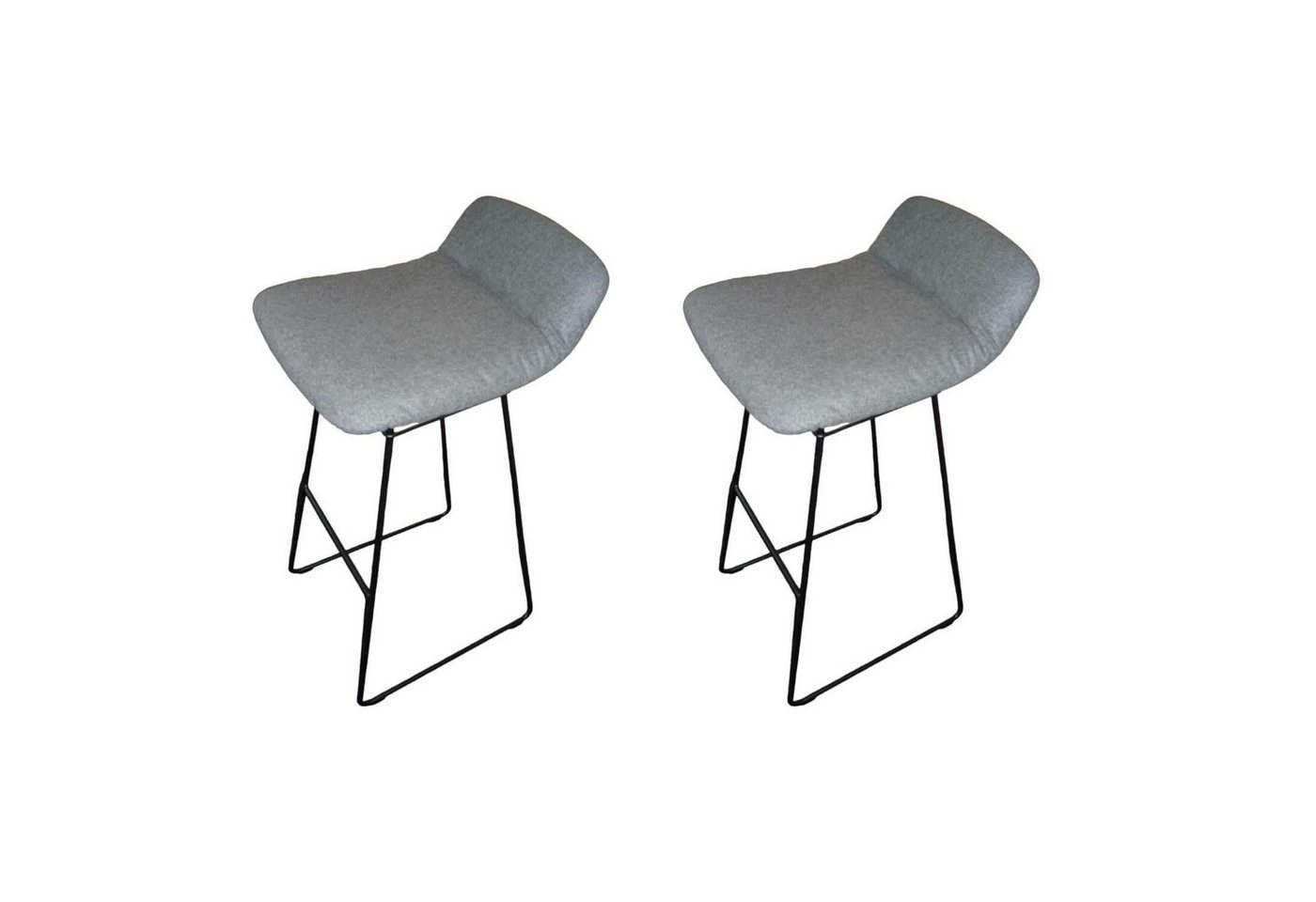 Freifrau Essgruppe 2er-Set Leya Barstool Low Grauer Loden Filigranes Drahtgestell Freifrau Essgruppe 2er-Set Leya Barstool Low Grauer Loden Filigranes Drahtgestell von Freifrau