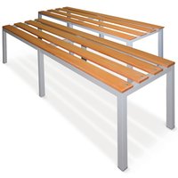 HEMMDAL Umkleidesitzbank mit Sitzfläche aus Hartholz, Länge 1.200 mm von HEMMDAL