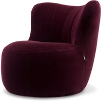 freistil - 173 Sessel, Velour schwarzrot (6085) von freistil Rolf Benz