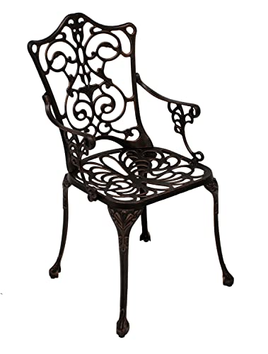 Gartensessel Gartenstuhl Stuhl Metallstuhl Aluminiumguss bronze Jugendstil von Freital Handels GmbH