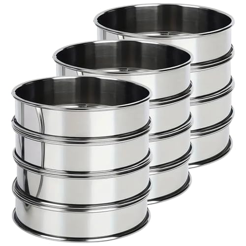 12 Stcs Crumpet Ringe 4 Zoll Nicht -Stick -englischer Muffin Ring Edelstahl Doppelgerollte runde Ringformen zum Kochen von Backerei 12 Stcs Crumpet Ringe 4 Zoll Nicht -Stick -englischer Muffin Ring Edelstahl Doppelgerollte runde Ringformen zum Kochen von Backerei von Freiwncr