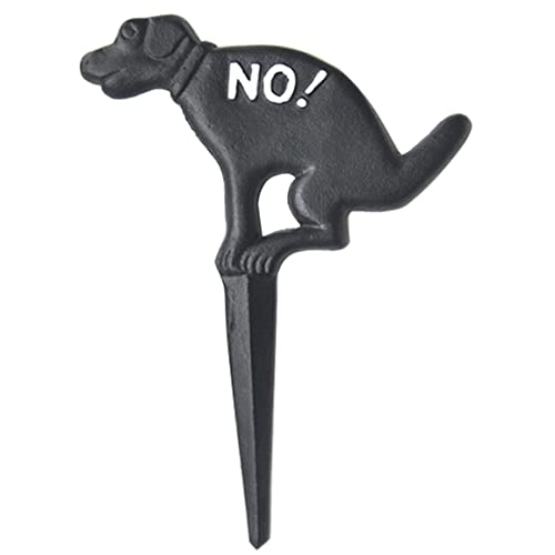 Freiwncr Kein kackendes Hofschild Gusseisen kein Hund Poop Urinierter Garten Zeichen Rasengartendekoration, um Hunde zu kacken von Freiwncr