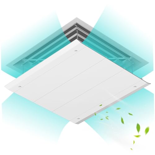 Klimaanlagendeflektor für die Deckenquadrathöhe AC-Entlüftungsableiter-Ablektor Anti-Kondensation waschbarer Ketten-Fixed Deckenluft Entlüftung (12 x 12 Zoll) Conditioner von Freiwncr