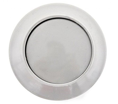 Druckknopf mit Rosette, 16mm, hellgrau von Freizeit - Wittke