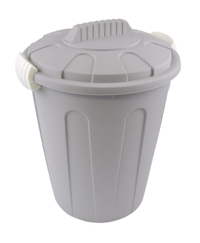 Freizeitmöbel und Leitern Mülleimer 40L Abfalleimer Müllbehälter Abfallsammler Müllsammler Gartentonne, Farbe:hellgrau von Freizeitmöbel und Leitern
