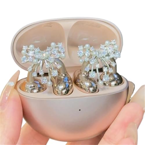 Strassstein für Clips auf Ohrhörern Offenes Ohr, exquisite DIY -Dekoration, elegante Zirkonia -Dekorations -Kopfhörerzubehör (C-Pair) von Frenaki