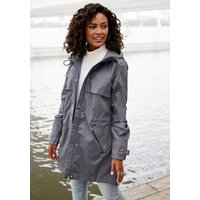 French Connection Outdoorjacke, mit Kapuze, Saumschlitz mit Druckknöpfen auf der Rückseite von French Connection