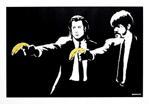 Banksy Poster Artiste Pulp Fiction Banana Tarantino Travolta L. Jackson von French Unicorn