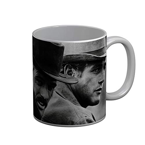 French Unicorn Keramik-Kaffeetasse, 325 ml, Paul Newman und Robert Redford im Film Butch Cassidy American Western Cinema von French Unicorn