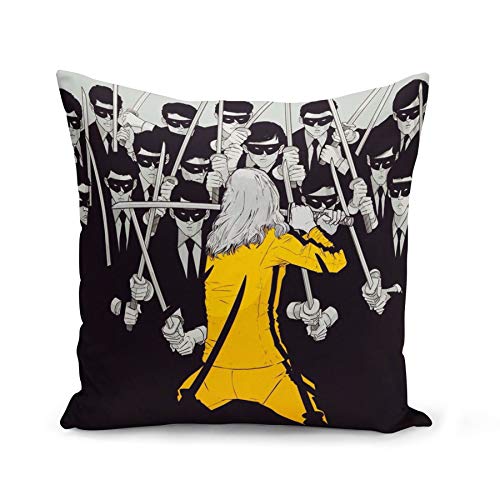 French Unicorn Kissenhülle Film Kill Bill Volume 1 Kinoposter Film Comedy, Schwarz (40 x 40 cm) von French Unicorn