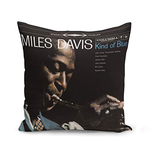 French Unicorn Kissenhülle Miles Davis Kind of Blue Tasche Trompeter Jazz Legende (40 x 40 cm) von French Unicorn
