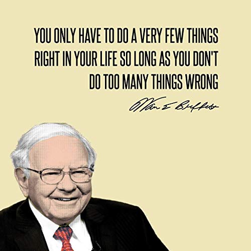 Poster Do Things Right Zitat Motivation English Quote Warren Buffet Billionaire von French Unicorn