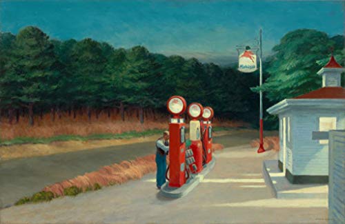 Poster Gas Station, Gemälde, Edward Hopper USA von French Unicorn