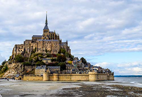 Poster Mount Saint-Michel Low Tide Monument Francais Unesco von French Unicorn