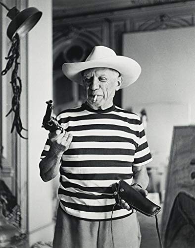 French Unicorn Poster Pablo Picasso Revolver Pistole Klischee Selten Retro 60er Jahre von French Unicorn