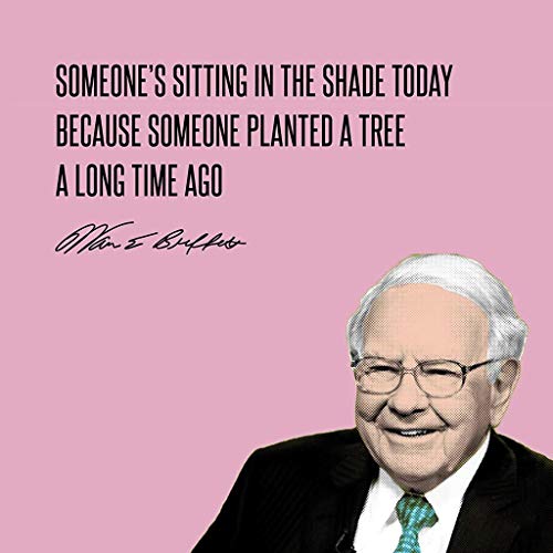 Poster Poster Zitat Formel Tree Warren Buffet Inspirierend Englisch Businessman Milliardär von French Unicorn