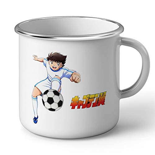 Tasse, emailliert, Metall, Oliv und Tom Design, Captain Tsubasa, neue Generation, Fußball Japan von French Unicorn