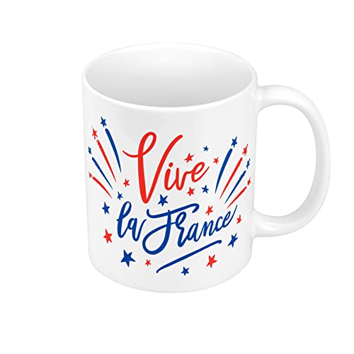 Tasse Vive La france feu d'Artificice Paris Blau/Weiß/Rot Fußball von French Unicorn