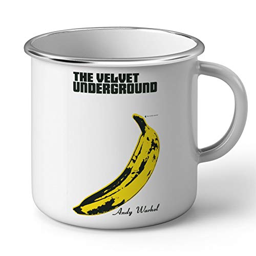 Tasse aus emailliertem Metall, Motiv: The Velvet Underground Andy Warhol Banane Rock 70er Vintage von French Unicorn