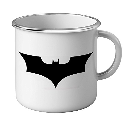 Tasse emailliert Metall Batman Super Helden Dark Knight Super Hero Gotham City von French Unicorn