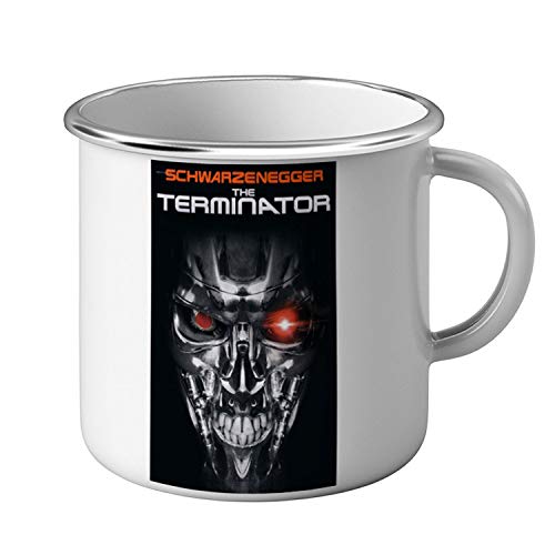 French Unicorn Tasse, emailliert, Metall, Vintage-Poster, Filmposter Terminator 2, Vintage-Poster von French Unicorn