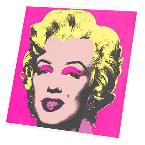 Wandbild auf Leinwand, Andy Warhol, Portrait Marilyn Monroe Pin Up Rose Pop Art (60 cm x 60 cm) von French Unicorn