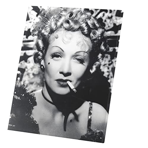 Wandbild auf Leinwand Bild von Star Promi Marlène Dietrich Schauspielerin Altes Kino Original 2 (60 cm x 74 cm) von French Unicorn