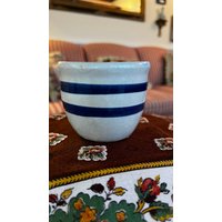 Classic Robinson Steinzeug Blau Streifen Crock Pottery von FrenchCountryGirl