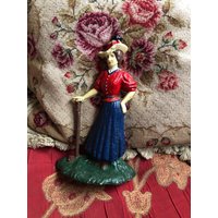 Country Victorian Lady Golf Cast Metall Türstopper Oder Buche von FrenchCountryGirl