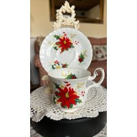 English Coy Try Christmas Royal Albert Poinsettia Tasse Mit Untere von FrenchCountryGirl