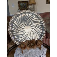 Gorham Swirl Runde Versilberte Tablettplatte von FrenchCountryGirl