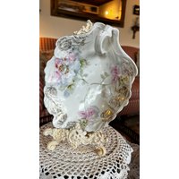 Handbemalter Shabby Chic Blumen Rosen Kerzenhalter von FrenchCountryGirl