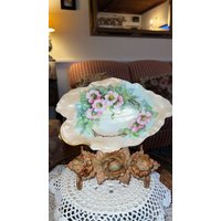 Shabby Chic Cottage French Blumenstrauß Limoges Ovale Platte von FrenchCountryGirl
