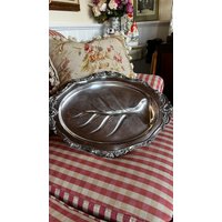 Traditionell Klassisch Verschnörkelte Barock Silberplatte Servierplatte Fleischtablett Von Wallace Silber von FrenchCountryGirl