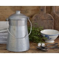 Kleine Aluminium-Milchkanne Vintage Bauernhaus-Küchenregal Dekorative Aufbewahrung - Metallvase von FrenchTouchBoutique
