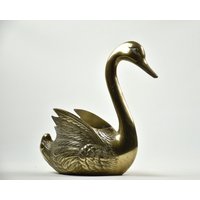 Messingschwan Innenpflanzer Vase Metallfigur Für Herzstück Feiertagstischdekor - Geschenkidee von FrenchTouchBoutique