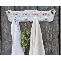 Weiße Emaille Geschirrtuchhalter Vintage Wandbehang Küche Lagerung - Outdoor Waschbecken von FrenchTouchBoutique