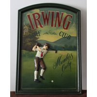 Golf Wanddekor Golfspieler Golfball Sammlerstücke Wandkunst von FrenchVintageAntik