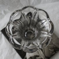 Große Schwere Glas Blumenvase Tulpenform Dekorative Vase Sommertisch Geformte Glasvase Klarglasvase Feiertagstisch Wohndekor Akzente von FrenchVintageAntik